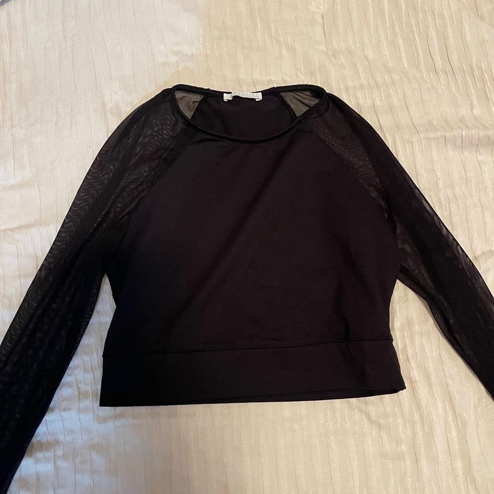Zara sport long sleeve see through sleeves